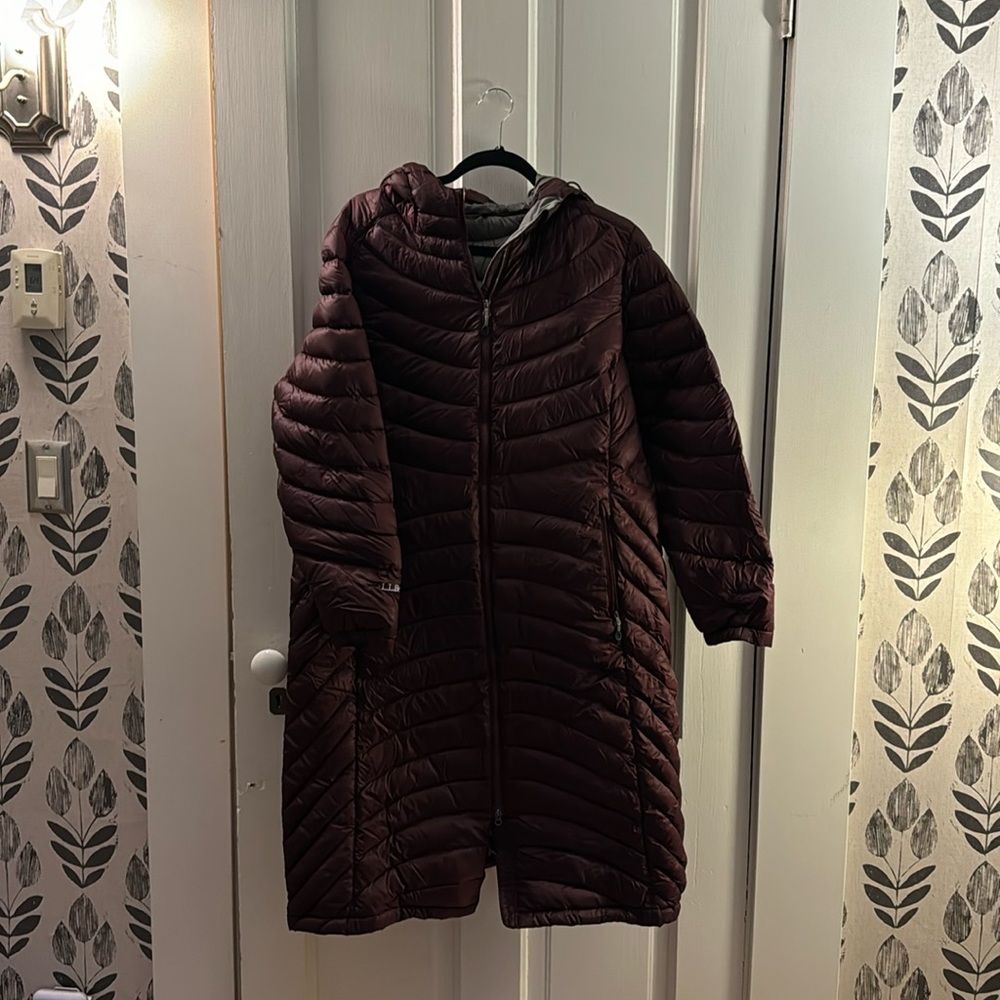 LL Bean Petite Long Down Jacket